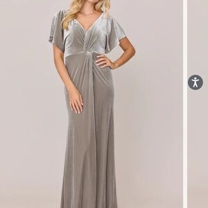 Revelry Gwen velvet dress, silver sage